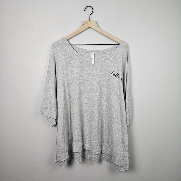 Cacique Other - Cacique Hello, Babe Gray Sleep Shirt Pajama Top 26/28